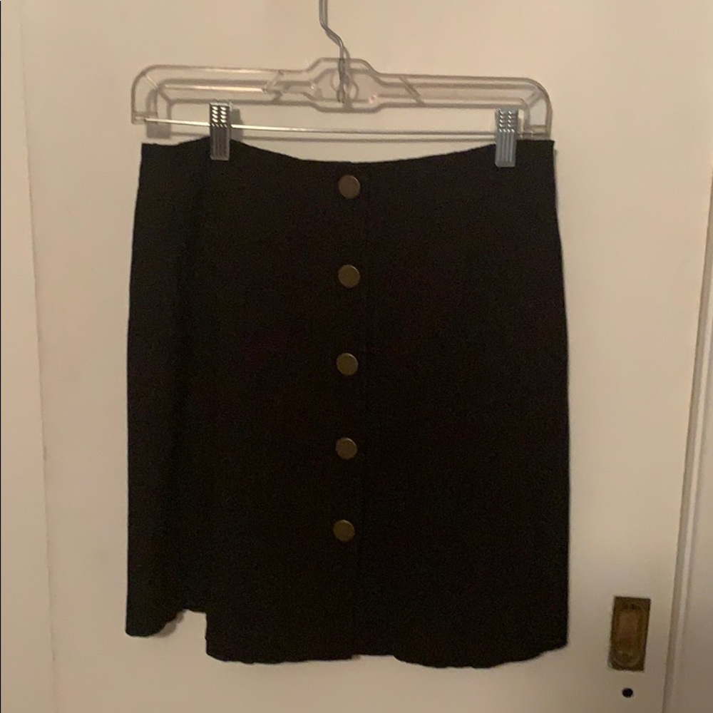 Black Button Skirt